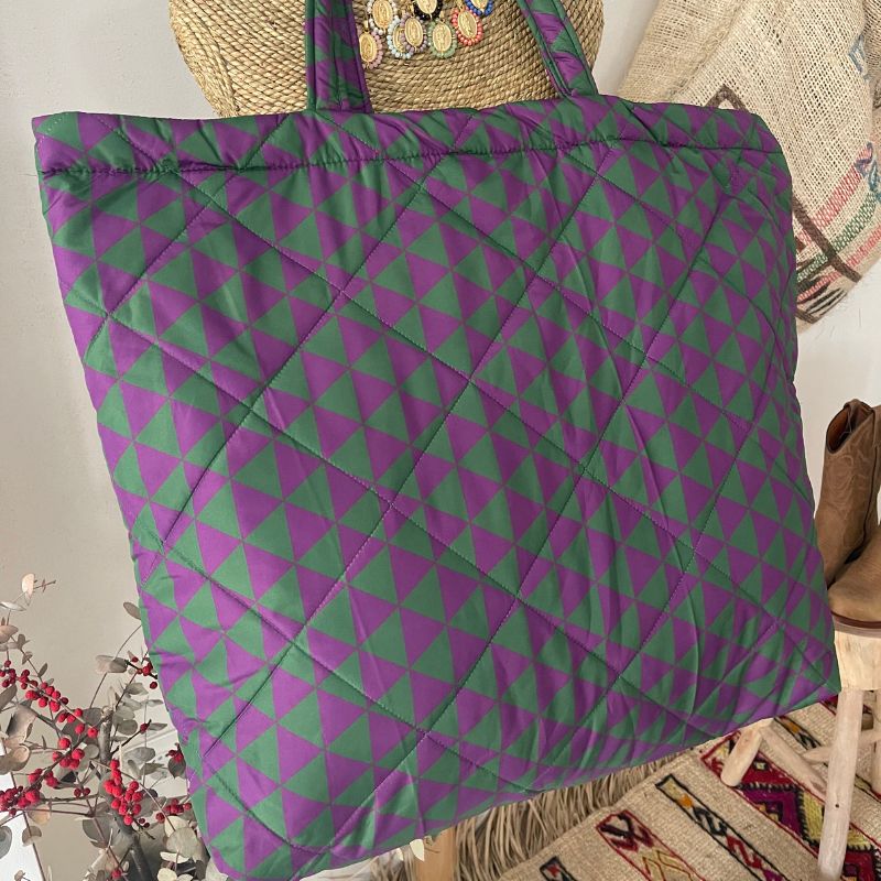 Bolsa Shopper estampado geométrico